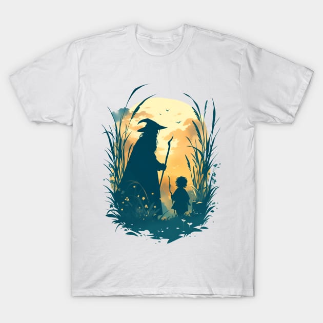 The Wise Wanderer and the Unexpected Adventurer - Fantasy T-Shirt by Fenay-Designs